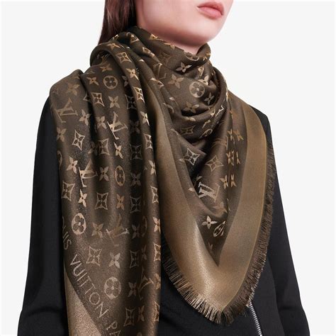 dark brown monogram louis vuitton shawl